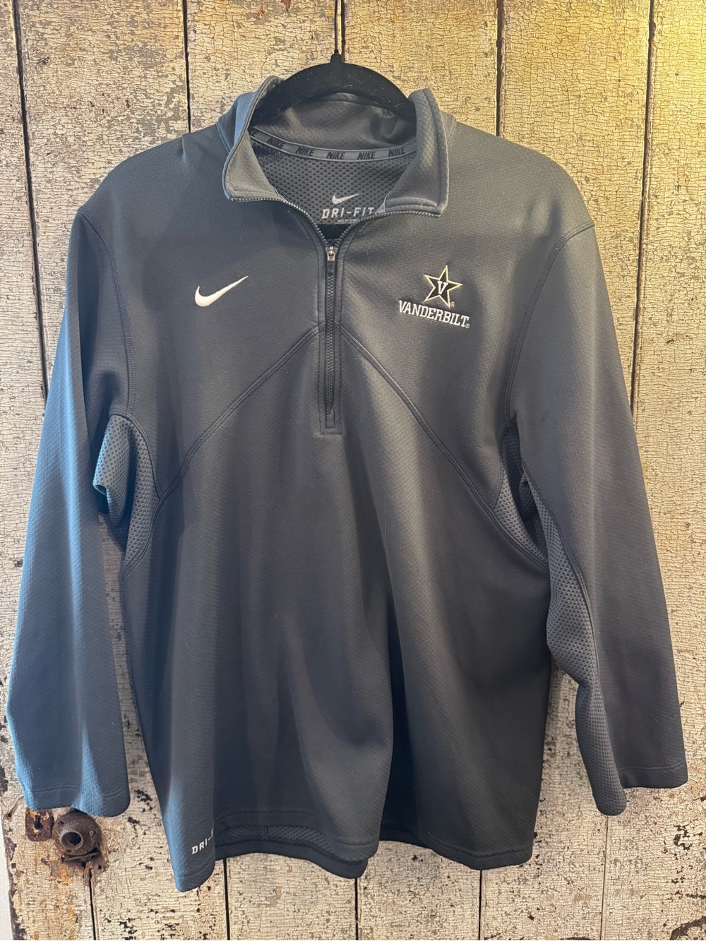 Nike Vanderbilt Commodores Dri-FIT 1/4 Zip Pullover Men’s M Black